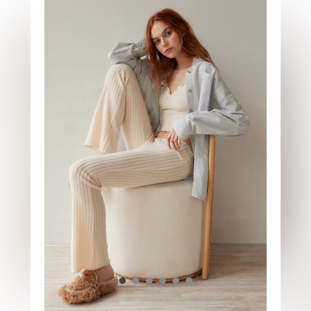Out from Under Ivory Cozy Ribbed Pants